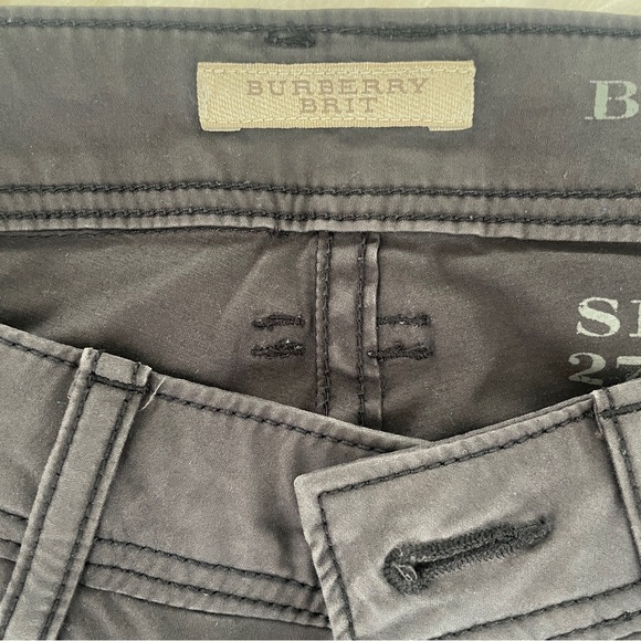 Burberry Bayswater Skinny Zip Pants, Dark Grey, Size 27 - Picture 2 of 10